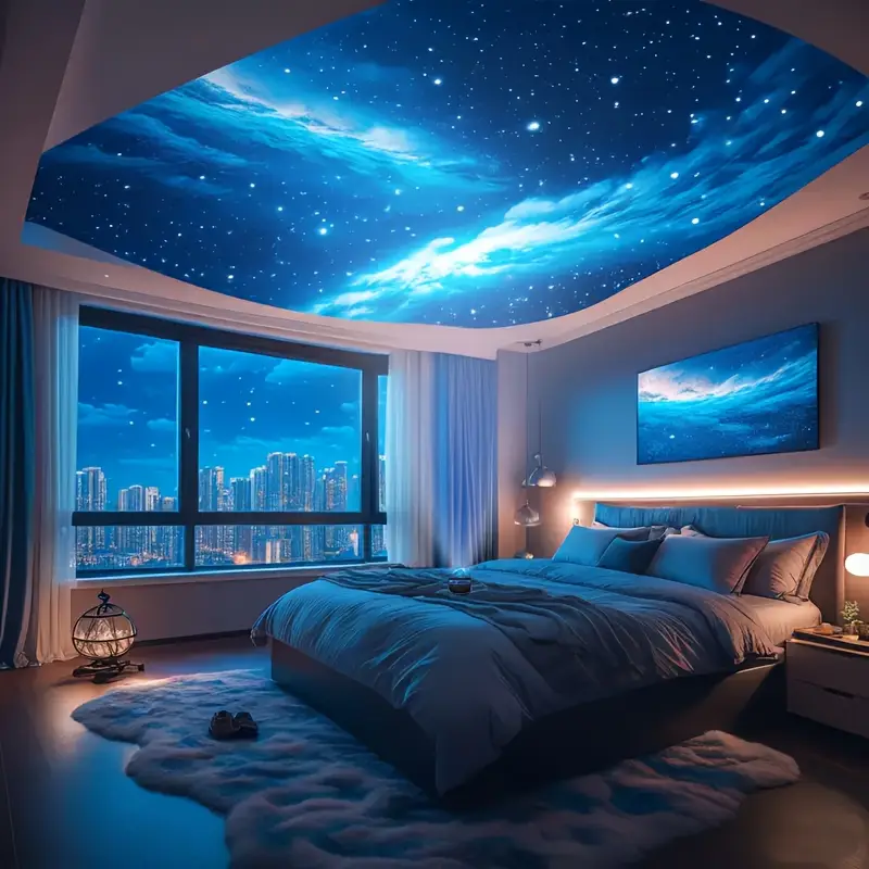 Electric Wave Pattern Projection Night Light, Wave Atmosphere Bedroom Night Light